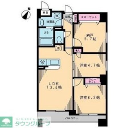 ヴェルジェ宮崎台の物件間取画像